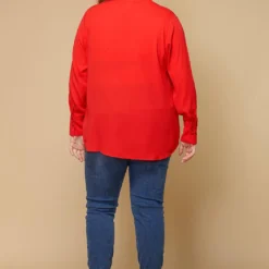 Pleione Pleated V-neck Long Sleeve Blouse Plus Size Women Clothing 8 Pleione Pleated V-neck Long Sleeve Blouse Plus Size Women Clothing -Radiant Drape Sales 2000297 231 4