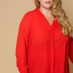 Pleione Pleated V-neck Long Sleeve Blouse Plus Size Women Clothing 9 Pleione Pleated V-neck Long Sleeve Blouse Plus Size Women Clothing -Radiant Drape Sales 2000297 231 5