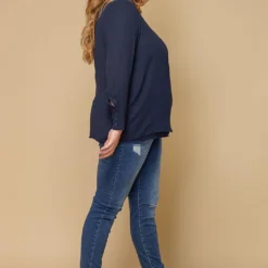 Pleione Wrap Front Long Sleeve Plus Size Women Clothing Blouse 7 Pleione Wrap Front Long Sleeve Plus Size Women Clothing Blouse -Radiant Drape Sales 2000621 117 3