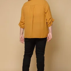 Pleione Plus Size Women Clothing 3/4 Sleeve Multi Layered Cuff Blouse 6 Pleione Plus Size Women Clothing 3/4 Sleeve Multi Layered Cuff Blouse -Radiant Drape Sales 2000624 159 3