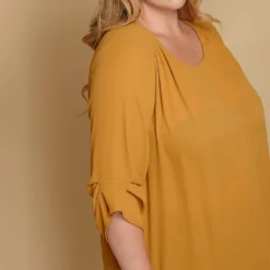 Pleione Plus Size Women Clothing 3/4 Sleeve Multi Layered Cuff Blouse 7 Pleione Plus Size Women Clothing 3/4 Sleeve Multi Layered Cuff Blouse -Radiant Drape Sales 2000624 159 4