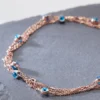ROSE GOLD DIAMONDS BY THE YARD EVIL EYE NECKLACE