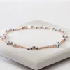 ROSE GOLD DIAMONDS BY THE YARD SMALL EVIL EYE NECKLACE