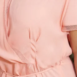 Nurode Plus Size Lace Trim Cape Sleeve Wrap Blouse -Radiant Drape Sales 2003566 144 4