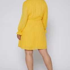 Nurode Plus Size Stripe Wrap Dress -Radiant Drape Sales 2003576 105 3