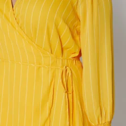 Nurode Plus Size Stripe Wrap Dress -Radiant Drape Sales 2003576 105 4