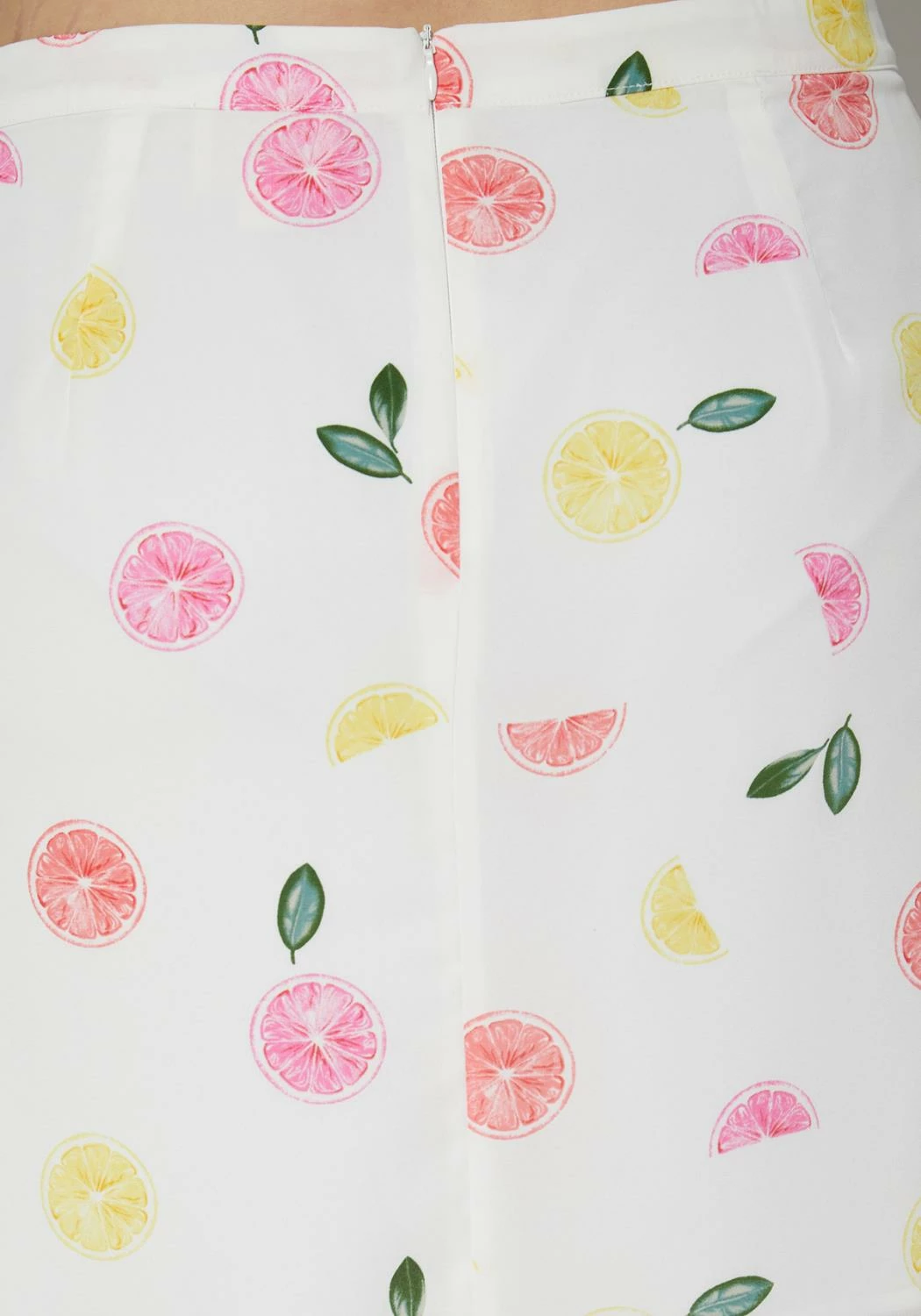 Nurode Plus Size Citrus Print Midi Skirt 6 Nurode Plus Size Citrus Print Midi Skirt - Image 6