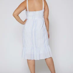 Nurode Tie Front Hem Midi Dress 8 Nurode Tie Front Hem Midi Dress -Radiant Drape Sales 2003583 312 3