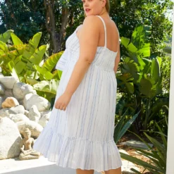 Nurode Tie Front Hem Midi Dress