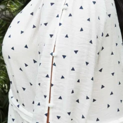 Nurode Plus Size Triangle Print Long Sleeve V-Neck Dress 7 Nurode Plus Size Triangle Print Long Sleeve V-Neck Dress -Radiant Drape Sales 2003589 317 4