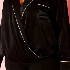 Pleione Plus Size V-neck Surplice Front Blouse -Radiant Drape Sales 2004345 001 10