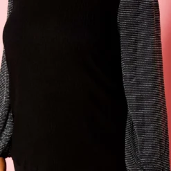 Pleione Plus Size Women's Ribbed Round Neck Holiday Top -Radiant Drape Sales 2004346 287 10