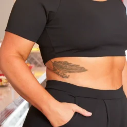 Asoph Plus Size Crop Top & Wide Pants Set -Radiant Drape Sales 2004813 001 4