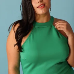 Plus Size Halter Neck Party Dress -Radiant Drape Sales 2004814 103 4