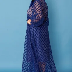 Plus Size Sheer Polkadot Bow Front Maxi Dress -Radiant Drape Sales 2004819 188 3