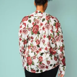 Pleione Plus Size Floral Wrap Knit Blouse -Radiant Drape Sales 2005242 213 3