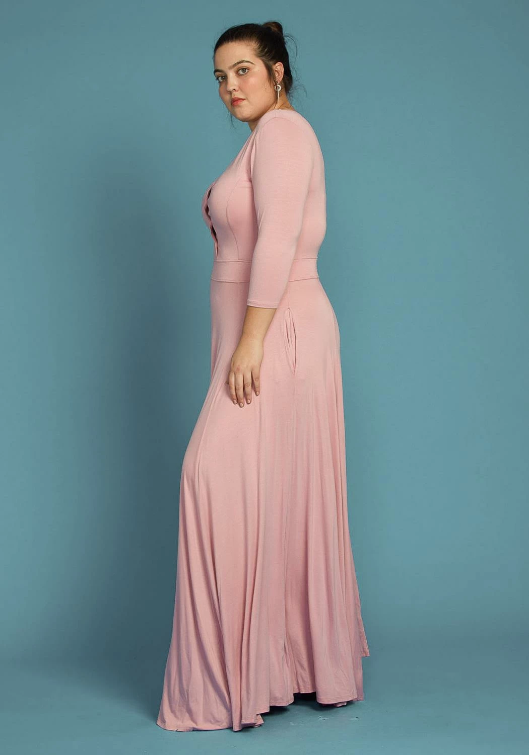 Plus Size Button Front Soft Maxi Dress 2 Plus Size Button Front Soft Maxi Dress - Image 2