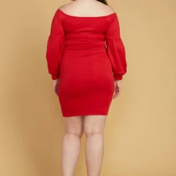 Plus Size Split Off Shoulder Party Dress 6 Plus Size Split Off Shoulder Party Dress -Radiant Drape Sales 2005441 110 2