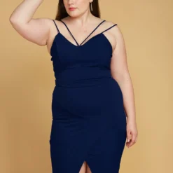 Asoph Plus Size Strappy Crop Top & Skirt Two Piece Set