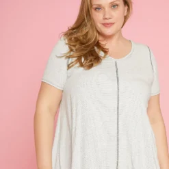 Asoph Plus Size Soft Stripe Top