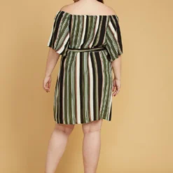 Asoph Plus Size Stripe Bell Sleeve Casual Dress -Radiant Drape Sales 2005565 125 3