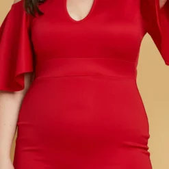 Plus Size Shoulder Cutout Mock Neck Dress -Radiant Drape Sales 2005594 110 2