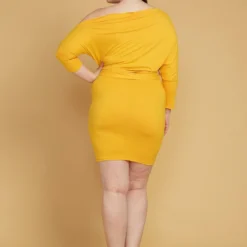 Asoph Plus Size One Shoulder Tie Waist Dress -Radiant Drape Sales 2005600 105 3