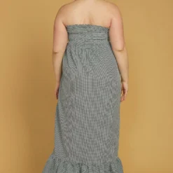 Asoph Plus Size Smocked Tube Top Ruffle Hem Maxi Dress -Radiant Drape Sales 2005606 107 3