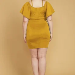 Plus Size Strappy Bell Sleeve Cocktail Dress -Radiant Drape Sales 2005608 159 3