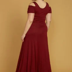 Asoph Plus Size Keyhole Front Slit Hem Maxi Dress -Radiant Drape Sales 2005616 111 3