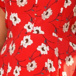 Pleione Plus Size V-Neck Floral Long Dress -Radiant Drape Sales 2006695 110 4