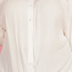 Pleione Plus Size Pleated Tie Hem Button Down Blouse -Radiant Drape Sales 2006712 135 4