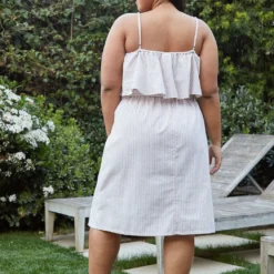 Pleione Plus Size Ruffle Empire Tie Waist Sun Dress -Radiant Drape Sales 2006715 119 3