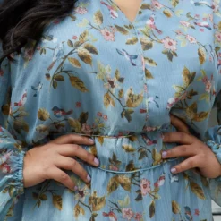 Pleione Plus Smocked Waist Floral Midi Dress -Radiant Drape Sales 2006718 003 4