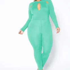 Plus Size Cutout Bodycon Jumpsuit