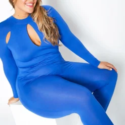 Plus Size Cutout Bodycon Jumpsuit