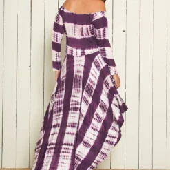 Asoph Plus Size Off Shoulder Hi-Lo Tie Dye Dress 6 Asoph Plus Size Off Shoulder Hi-Lo Tie Dye Dress -Radiant Drape Sales 2007463 145 3