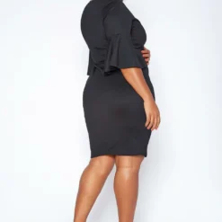 Asoph Plus Size Bell Sleeve Bodycon Mini Dress -Radiant Drape Sales 2007466 001 3