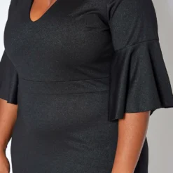 Asoph Plus Size Bell Sleeve Bodycon Mini Dress -Radiant Drape Sales 2007466 001 4