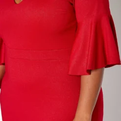 Asoph Plus Size Bell Sleeve Bodycon Mini Dress -Radiant Drape Sales 2007466 111 4