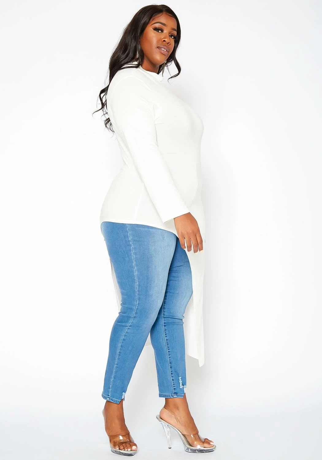 Asoph Plus Size Asymmetric High Low Fashion Top 3 Asoph Plus Size Asymmetric High Low Fashion Top - Image 3