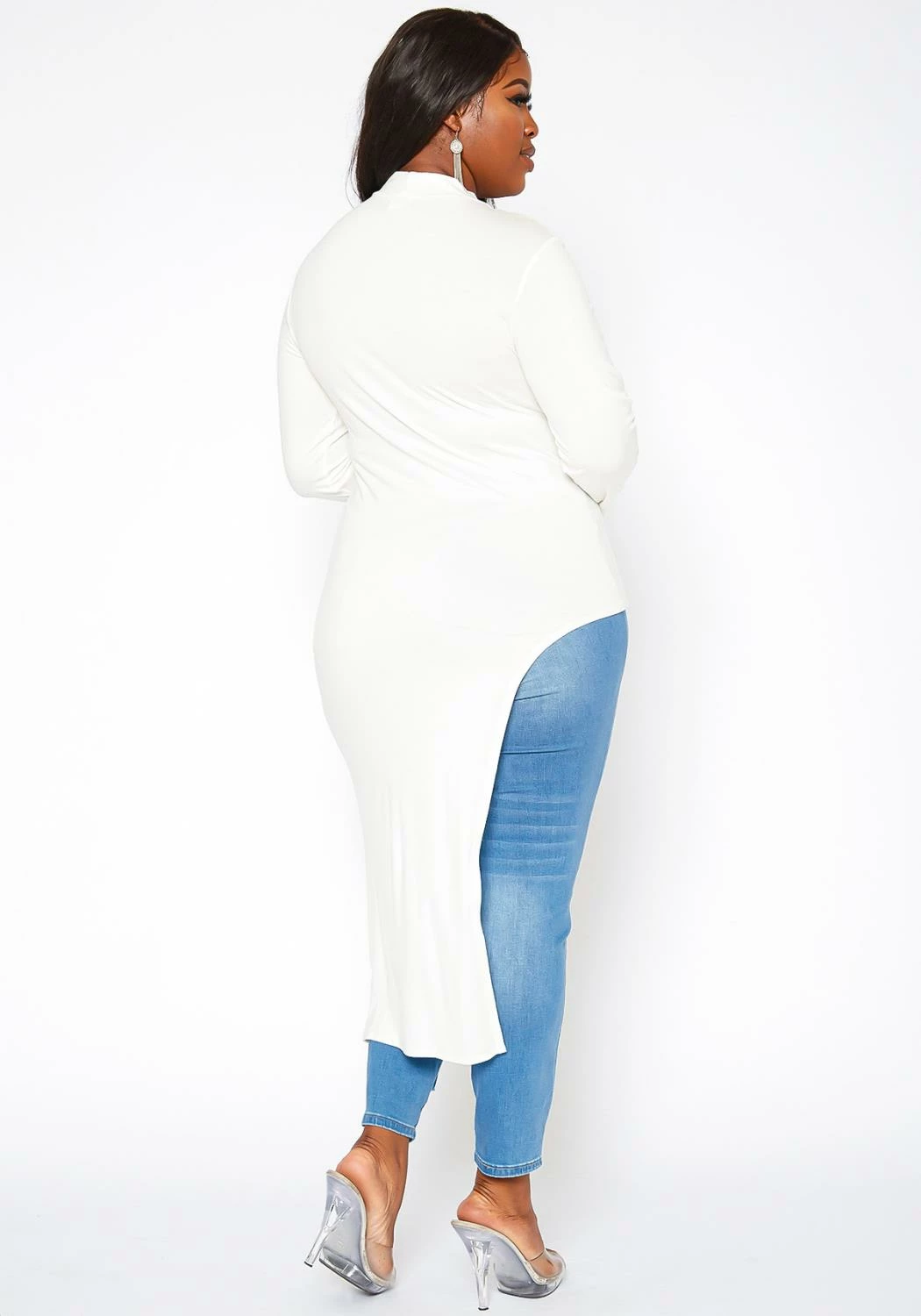 Asoph Plus Size Asymmetric High Low Fashion Top 4 Asoph Plus Size Asymmetric High Low Fashion Top - Image 4