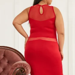 Plus Size Sheer Sleeveless Party Dress 7 Plus Size Sheer Sleeveless Party Dress -Radiant Drape Sales 2007813 110 4