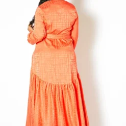 Asoph Plus Size Pleated Button Up Maxi Dress -Radiant Drape Sales 2010008 109 3