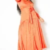 Asoph Plus Size Pleated Button Up Maxi Dress