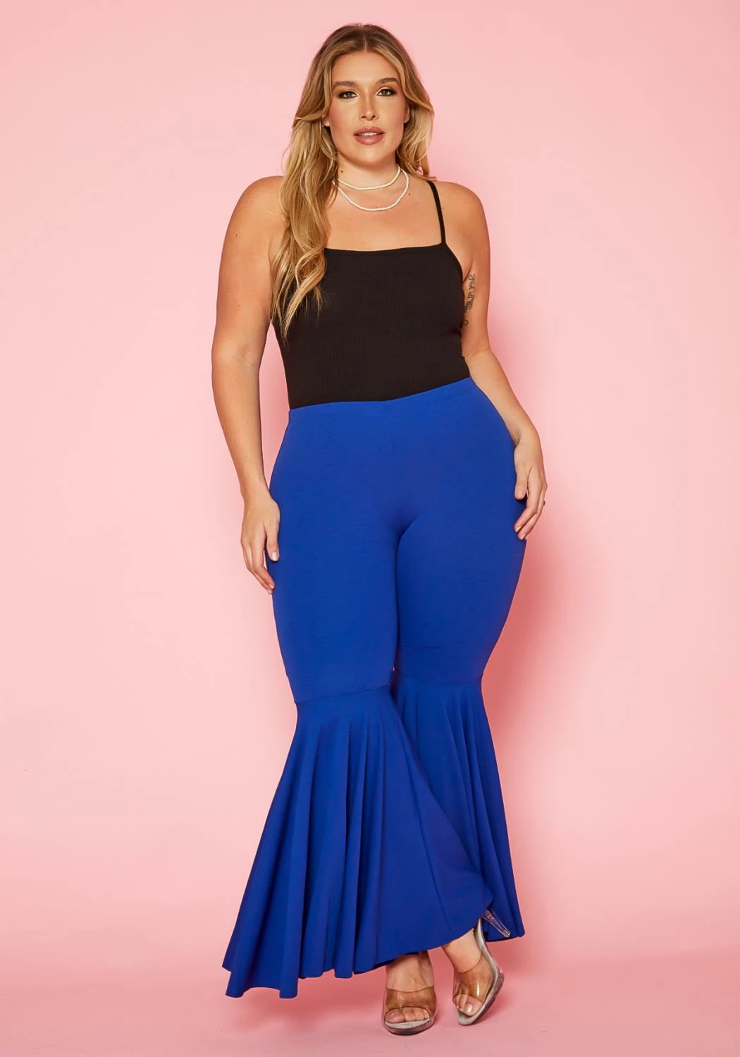Plus Size Bell Bottom Flared Pants 2 Plus Size Bell Bottom Flared Pants - Image 2