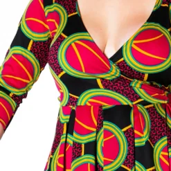 Asoph Plus Size Multi Print Hi Lo Wrap Dress -Radiant Drape Sales 2010216 187 1