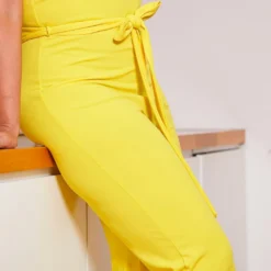 Asoph Plus Size Simply Elegant Tie Waist Flared Tube Jumpsuit -Radiant Drape Sales 2010503 105 4