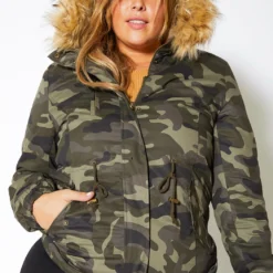 Asoph Plus Size Womens Faux Fur Trim Camo Puffer Jacket 10 Asoph Plus Size Womens Faux Fur Trim Camo Puffer Jacket -Radiant Drape Sales 2010630 125 5