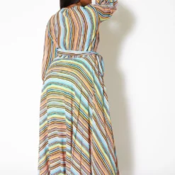 Asoph Plus Size Candy Striped Womens Maxi Gown 8 Asoph Plus Size Candy Striped Womens Maxi Gown -Radiant Drape Sales 2011090 140 2